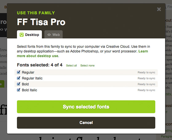 Adobe typekit script fonts